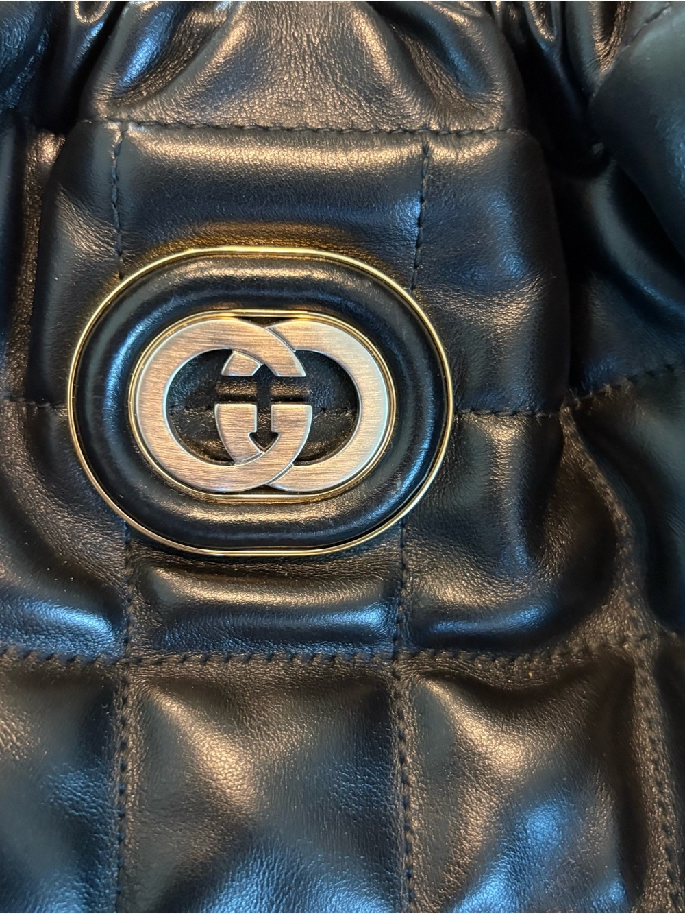 Gucci Black Quilted Leather Drawstring Shoulder Bag with tassels - Picture 13 of 13